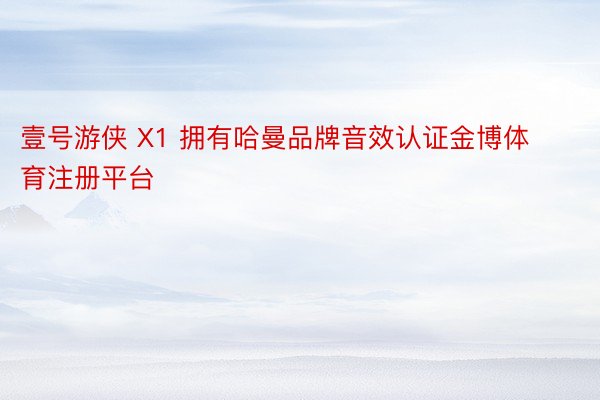 壹号游侠 X1 拥有哈曼品牌音效认证金博体育注册平台